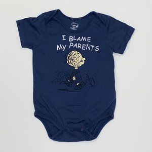 Peanuts Pigpen Graphic Baby Boy Bodysuit, Size 9 Months, Excellent Condition
